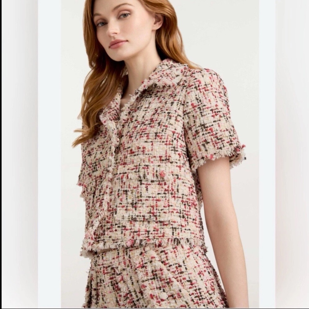 Cinq a Sept Saul Tweed Cropped Blazer NWT